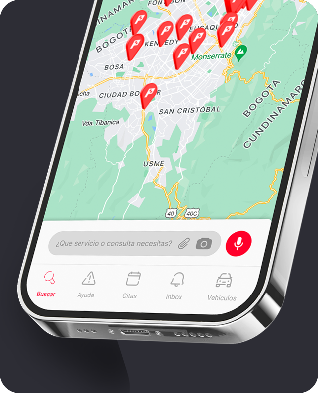 Chat de diagnóstico en la app Pitts