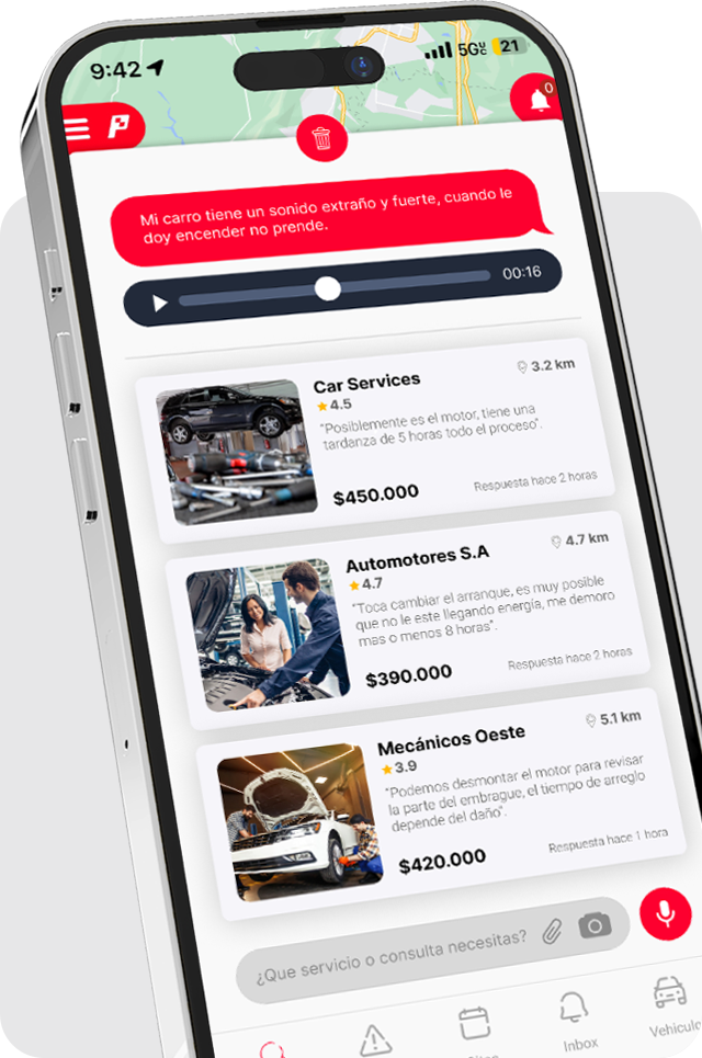 Postulaciones de aliados en la app Pitts